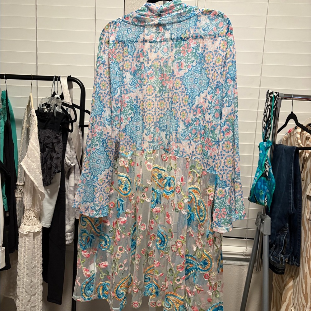 Ruby Rd. Floral Sheer Kimono - Picture 3 of 5